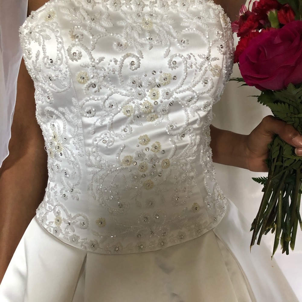 Beautiful white wedding dress